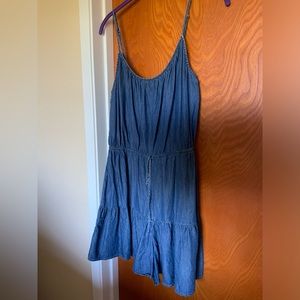 Express Denim Skort Romper LARGE